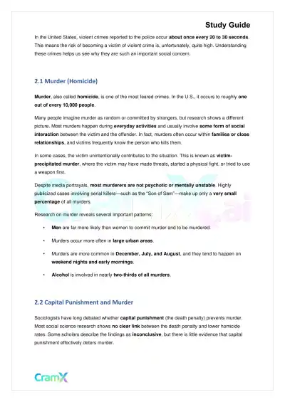 Sociology - Deviance, Crime, and Social Control - Page 3 preview image