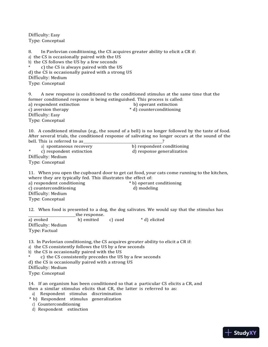 Test Bank for Behavior Modification: What It Is and How To Do It, 11th Edition (Chapters 1-30), page 15