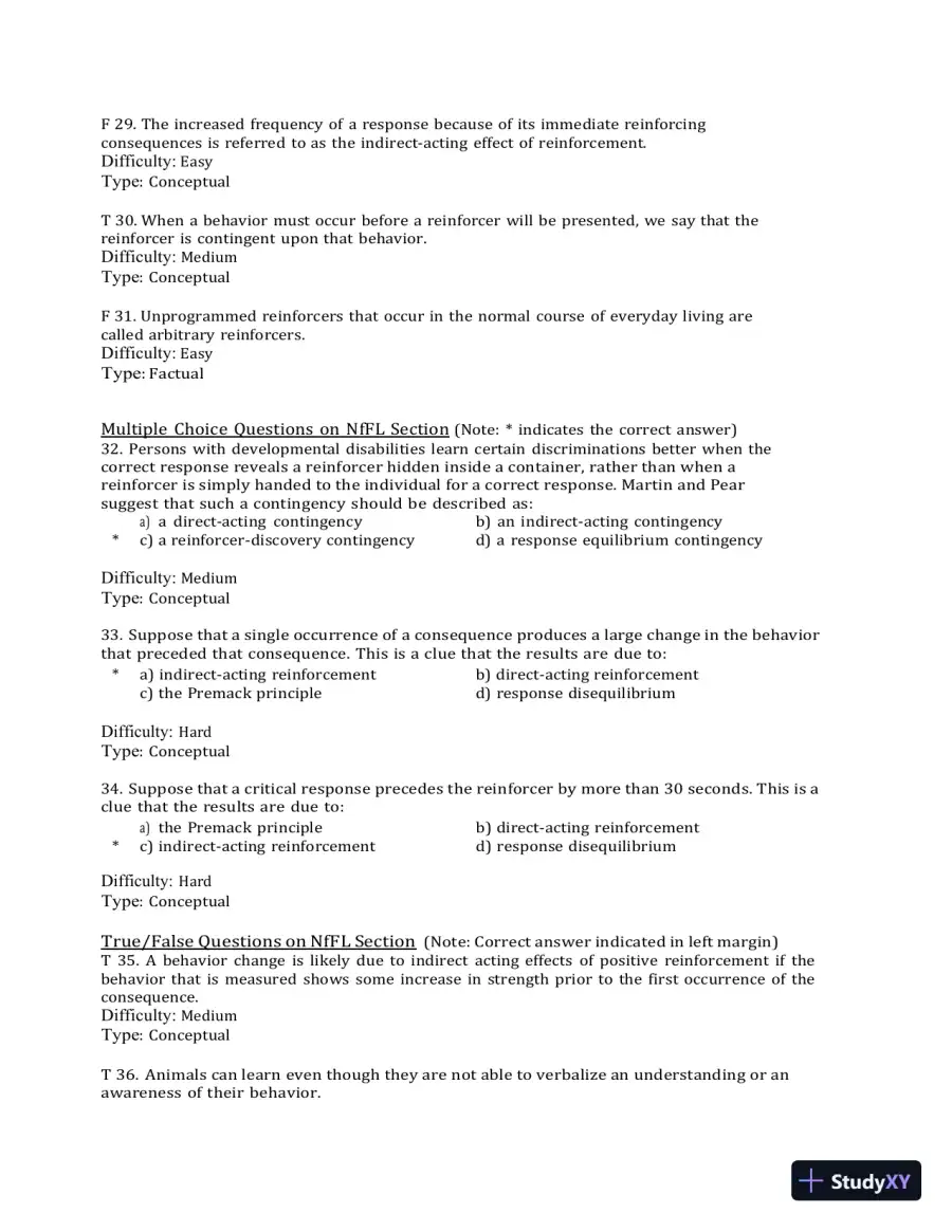 Test Bank for Behavior Modification: What It Is and How To Do It, 11th Edition (Chapters 1-30), page 22
