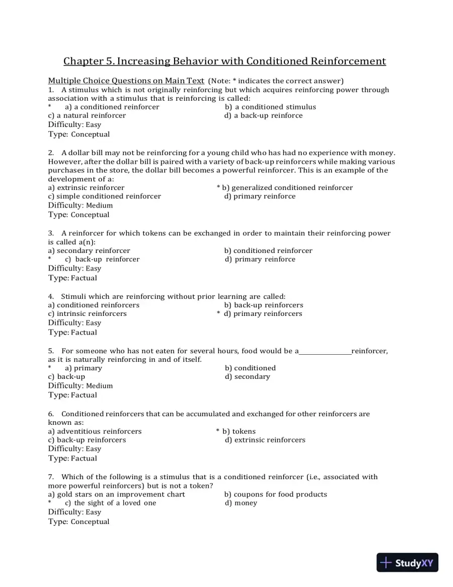 Test Bank for Behavior Modification: What It Is and How To Do It, 11th Edition (Chapters 1-30), page 24