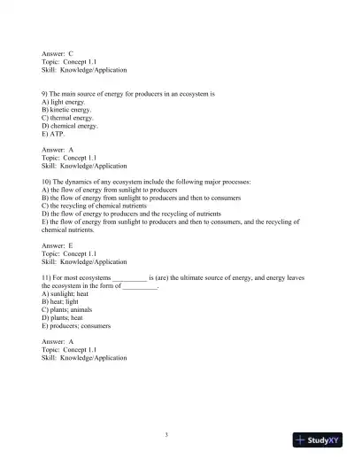 Test Bank For Biology, 8th Edition - Page 4 preview image