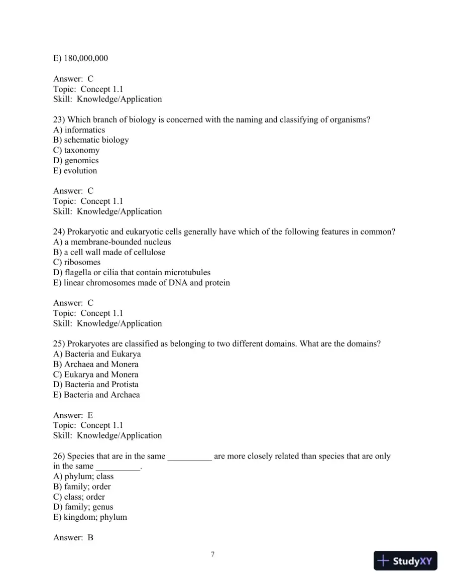 Test Bank For Biology, 8th Edition, page 8