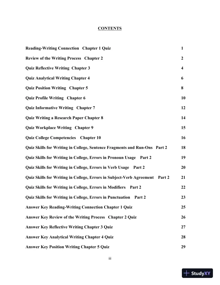 Test Bank for Ticket to Write: Writing College Essays, MLA Update, page 3