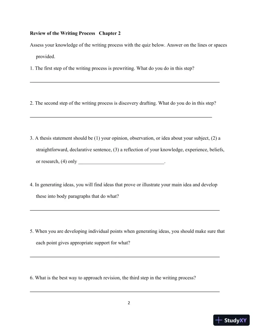 Test Bank for Ticket to Write: Writing College Essays, MLA Update, page 6
