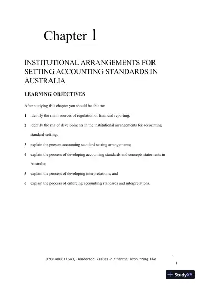 Issues in Financial Accounting, 16th Edition Solution Manual - Page 1 preview image