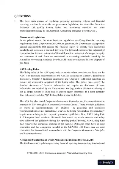 Issues in Financial Accounting, 16th Edition Solution Manual - Page 3 preview image