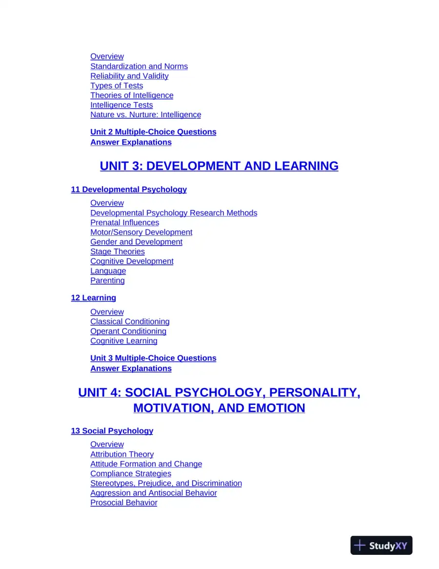 AP Psychology Premium, 2025: Prep Book for the New 2025 Exam with 3 Practice Tests + Comprehensive Review (2024), page 10