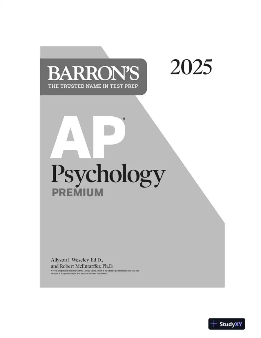 AP Psychology Premium, 2025: Prep Book for the New 2025 Exam with 3 Practice Tests + Comprehensive Review (2024), page 4
