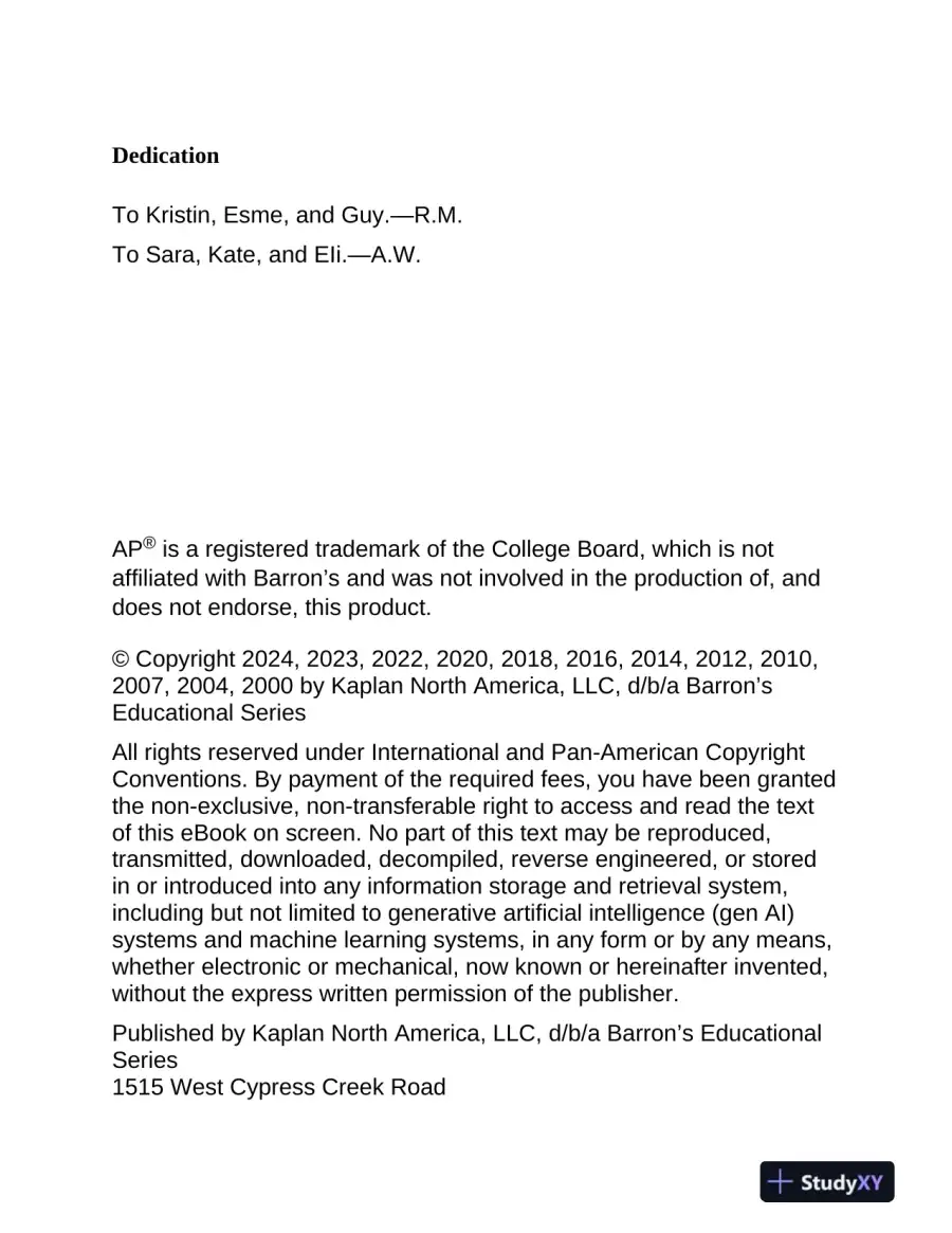 AP Psychology Premium, 2025: Prep Book for the New 2025 Exam with 3 Practice Tests + Comprehensive Review (2024), page 5