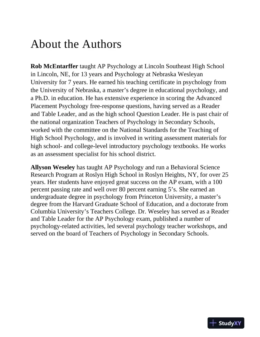 AP Psychology Premium, 2025: Prep Book for the New 2025 Exam with 3 Practice Tests + Comprehensive Review (2024), page 7
