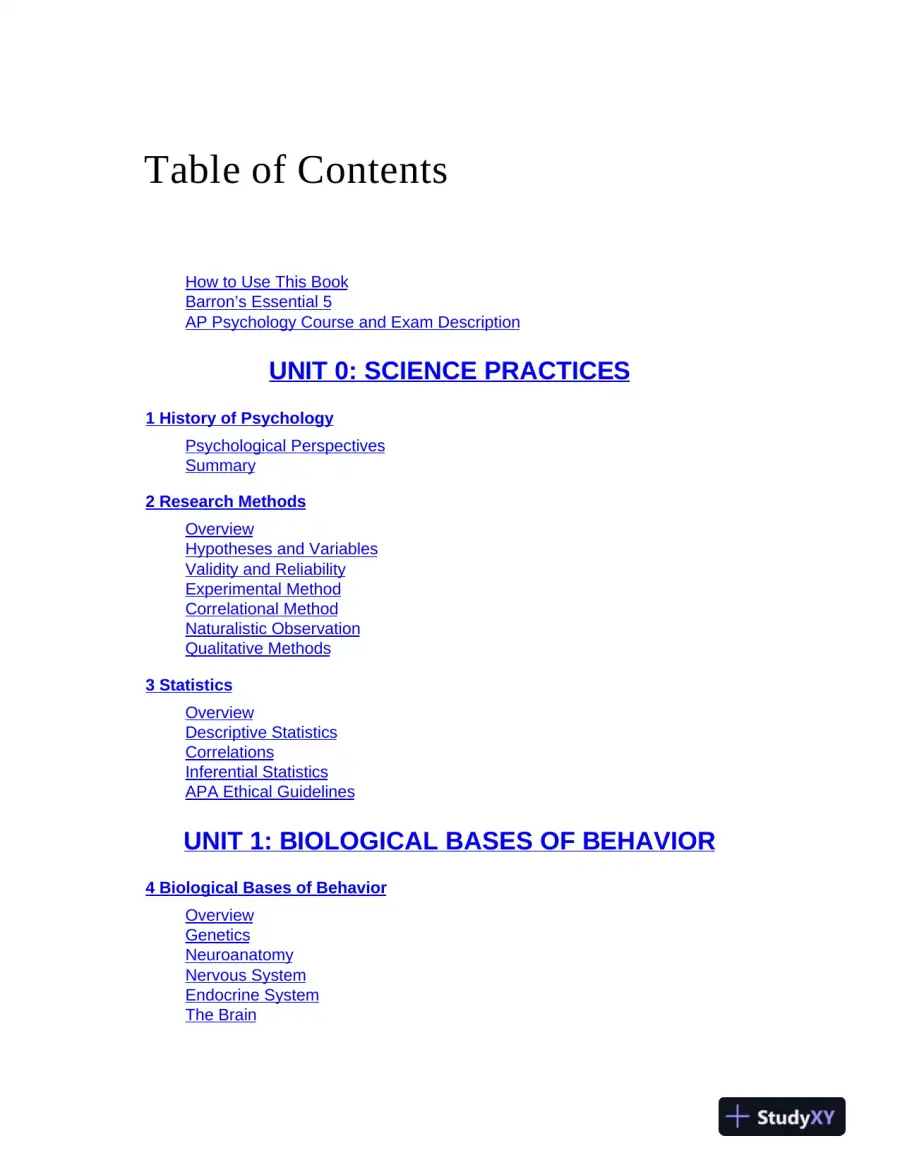 AP Psychology Premium, 2025: Prep Book for the New 2025 Exam with 3 Practice Tests + Comprehensive Review (2024), page 8