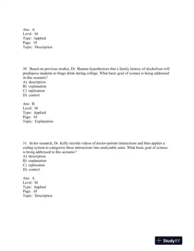 Research Methods: Concepts and Connections 1st Edition Test Bank - Page 15 preview image