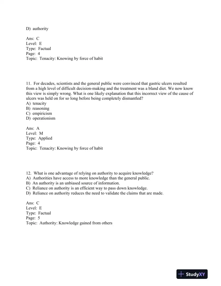 Research Methods: Concepts and Connections 1st Edition Test Bank, page 8