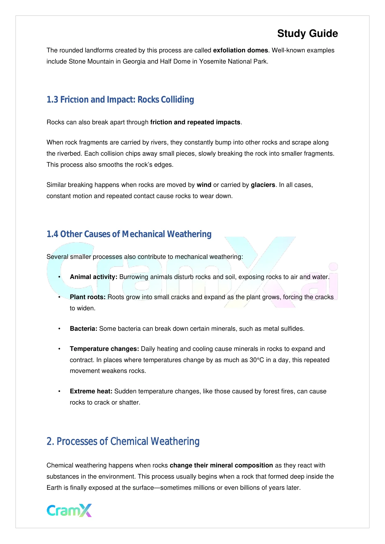 Geology - Weathering and Erosion - Page 2 preview image