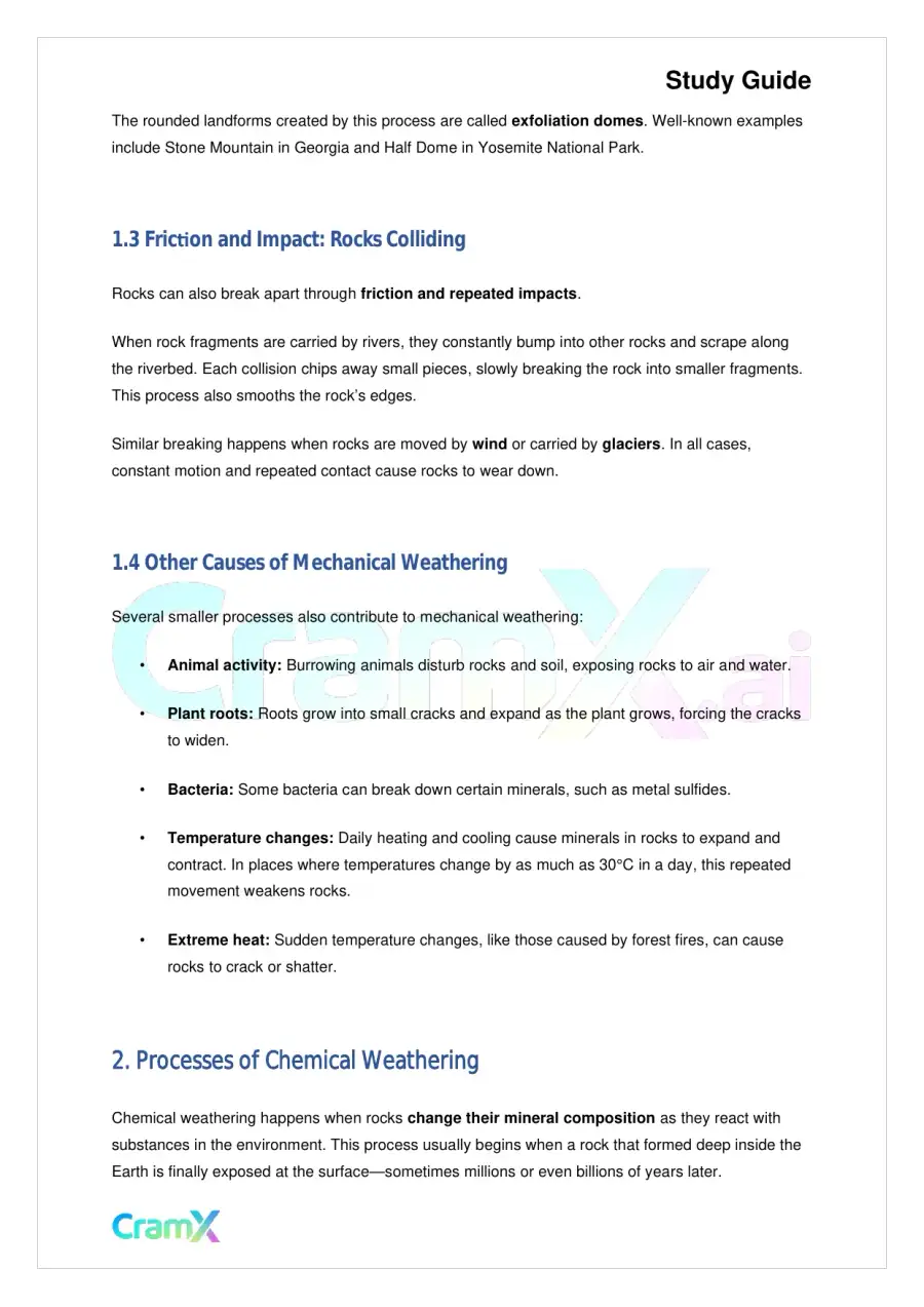 Geology - Weathering and Erosion, page 2