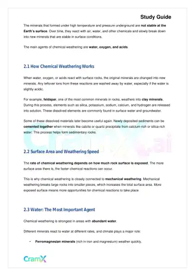 Geology - Weathering and Erosion - Page 3 preview image