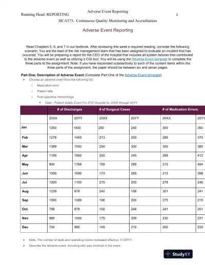 HCA375� Continuous Quality Monitoring and Accreditation - Page 1 preview image