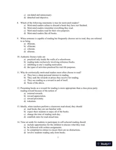 Test Bank for Childrens Literature, Briefly , 7th Edition - Page 10 preview image