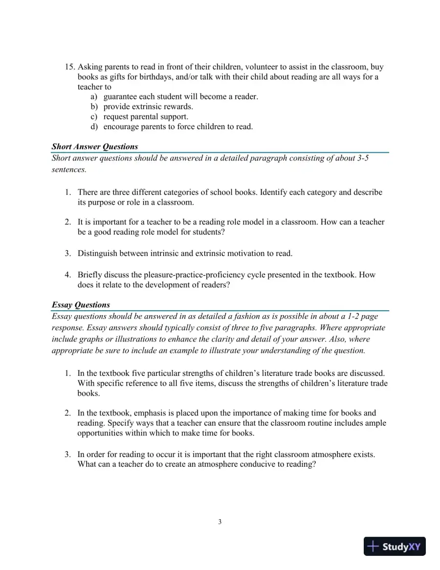 Test Bank for Childrens Literature, Briefly , 7th Edition, page 11