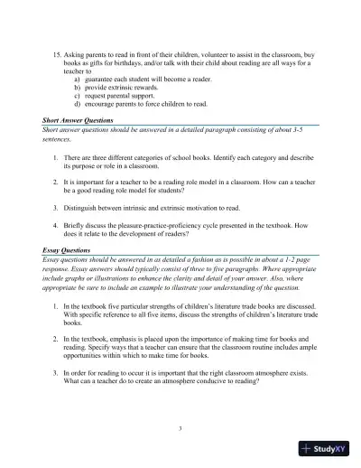 Test Bank for Childrens Literature, Briefly , 7th Edition - Page 11 preview image