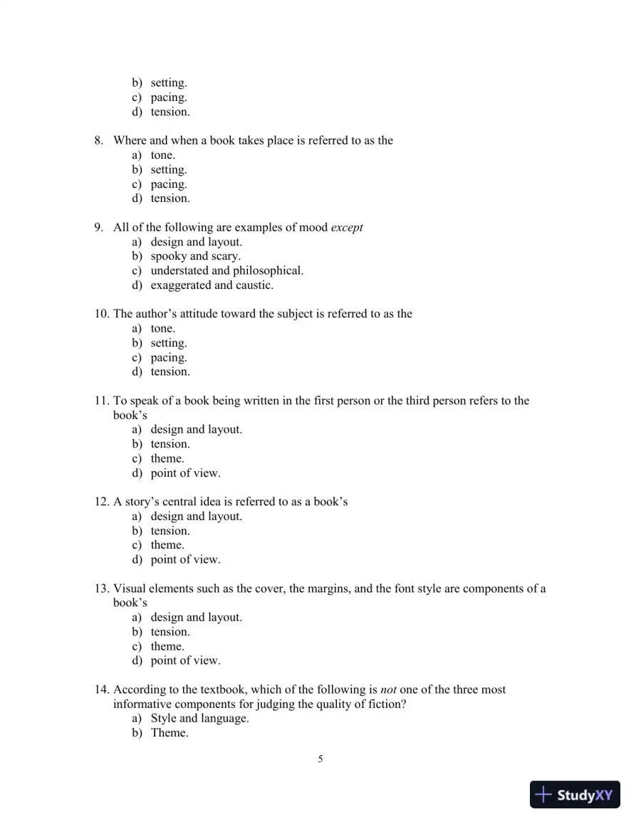 Test Bank for Childrens Literature, Briefly , 7th Edition, page 13