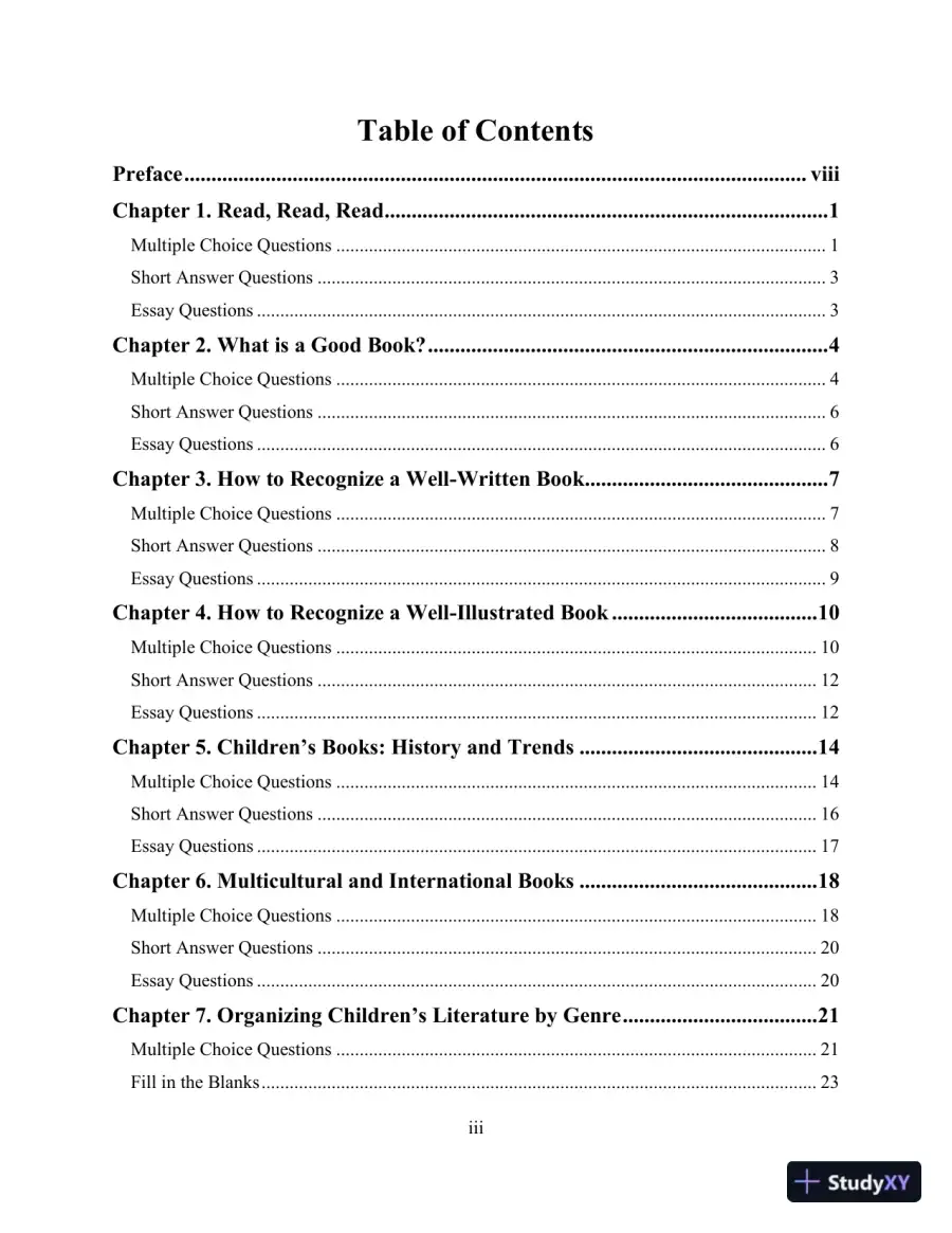 Test Bank for Childrens Literature, Briefly , 7th Edition, page 3