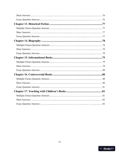 Test Bank for Childrens Literature, Briefly , 7th Edition - Page 7 preview image