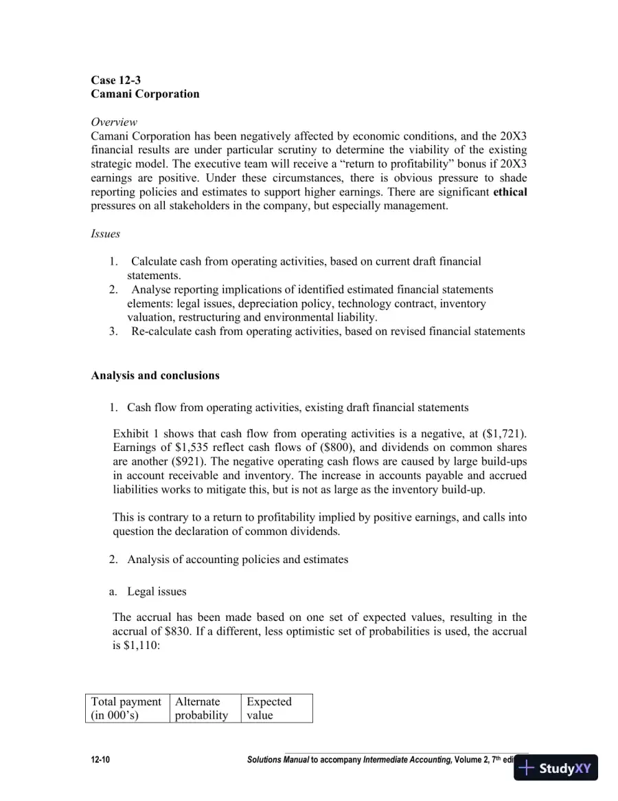 Intermediate Accounting, Volume 2, Seventh Canadian Edition Solution Manual, page 11