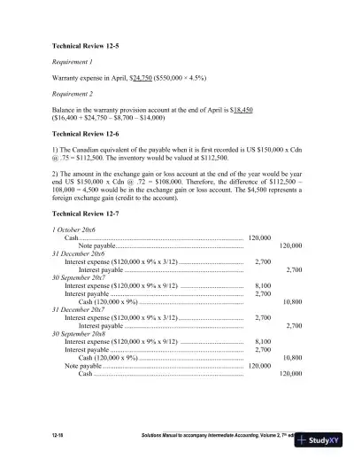 Intermediate Accounting, Volume 2, Seventh Canadian Edition Solution Manual - Page 19 preview image