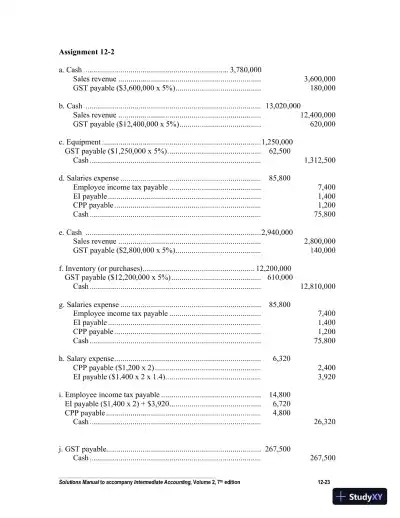 Intermediate Accounting, Volume 2, Seventh Canadian Edition Solution Manual - Page 24 preview image