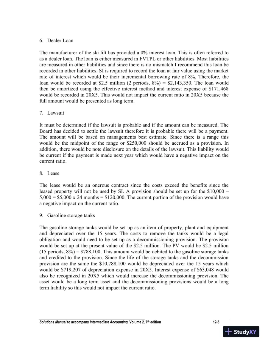 Intermediate Accounting, Volume 2, Seventh Canadian Edition Solution Manual, page 6