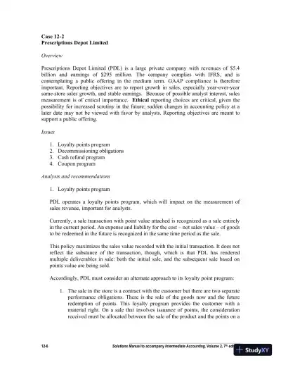 Intermediate Accounting, Volume 2, Seventh Canadian Edition Solution Manual - Page 7 preview image