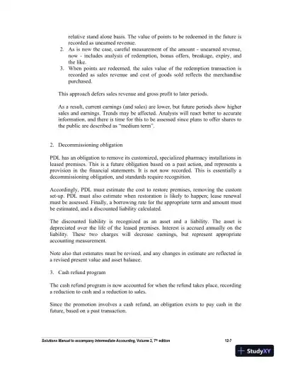 Intermediate Accounting, Volume 2, Seventh Canadian Edition Solution Manual - Page 8 preview image