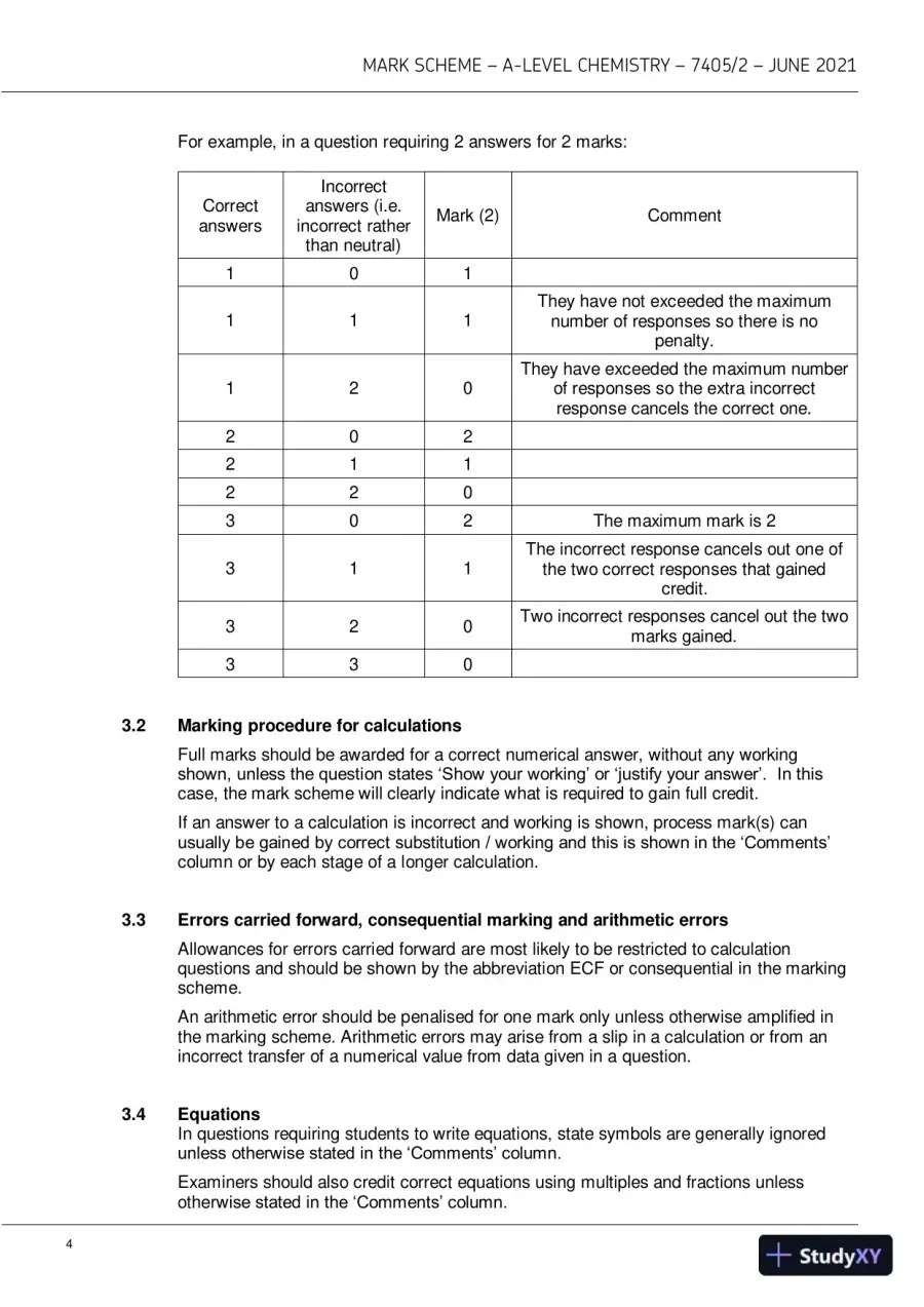 2021 AQA A-level Chemistry Paper 2 7405/2 with Answers (10 Solved Questions), page 5