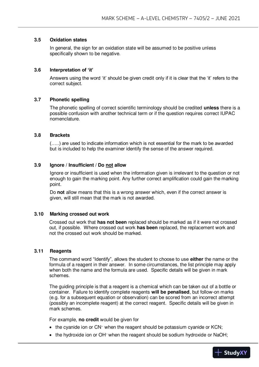 2021 AQA A-level Chemistry Paper 2 7405/2 with Answers (10 Solved Questions), page 6
