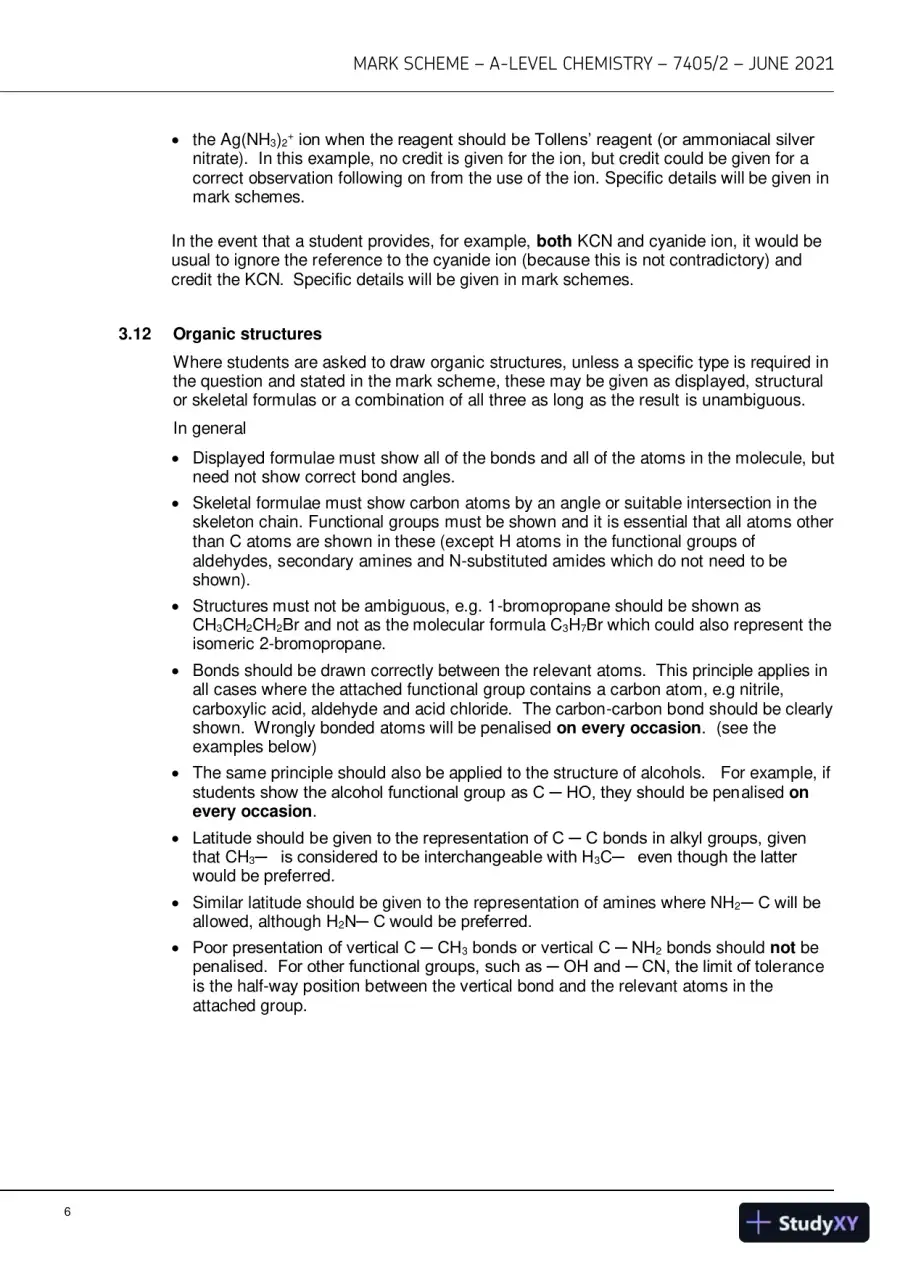 2021 AQA A-level Chemistry Paper 2 7405/2 with Answers (10 Solved Questions), page 7