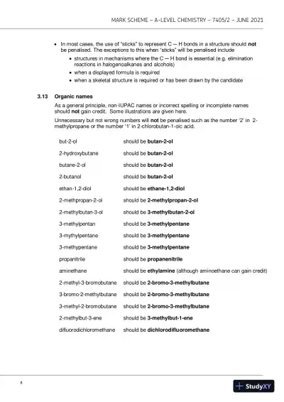 2021 AQA A-level Chemistry Paper 2 7405/2 with Answers (10 Solved Questions) - Page 9 preview image