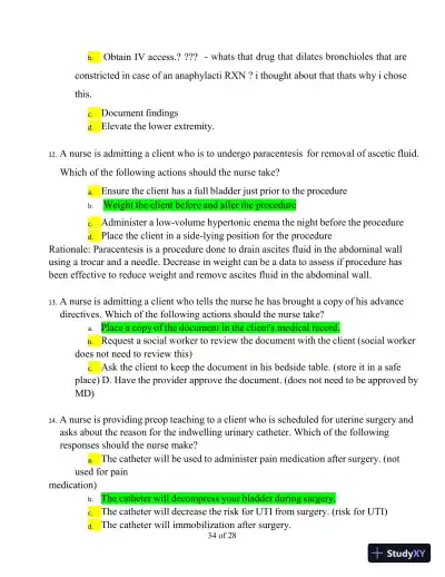 2023 RN Comprehensive Predictor with Answers (181 Solved Questions) - Page 5 preview image