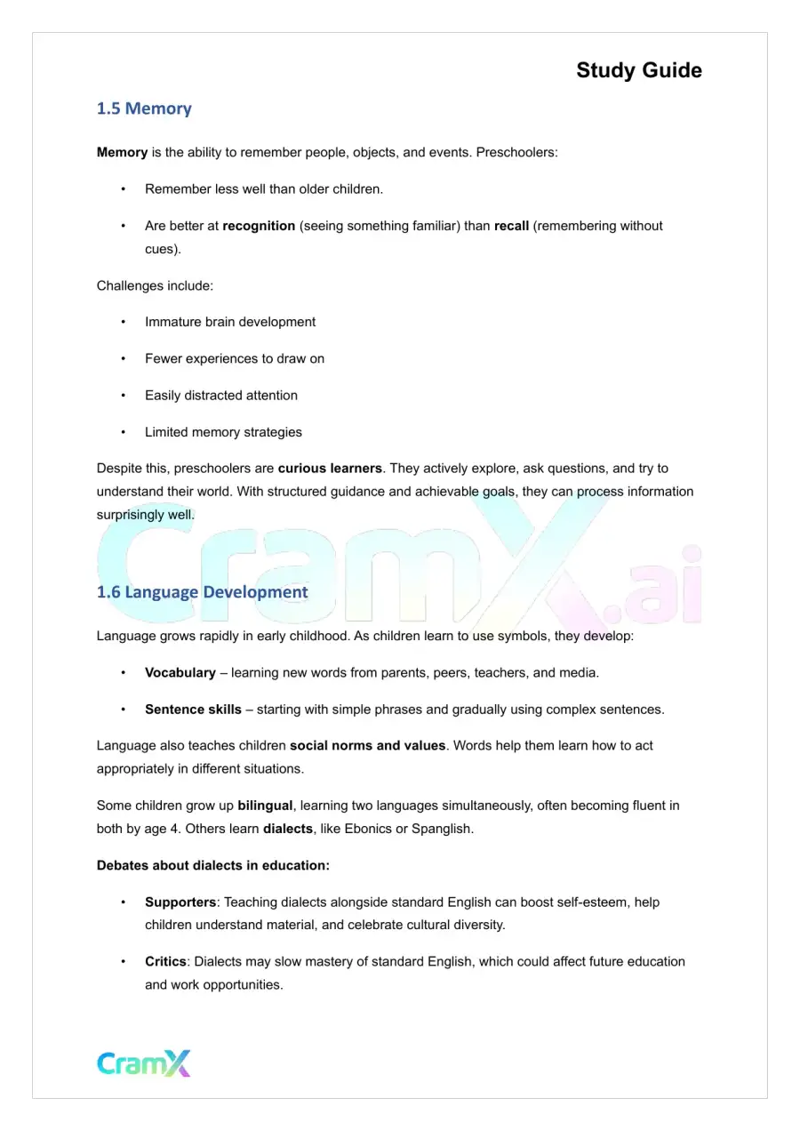 Developmental Psychology - Physical, Cognitive Development Age 2–6, page 3