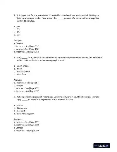 Systems Analysis And Desig, 10th Edition Test Bank - Page 16 preview image