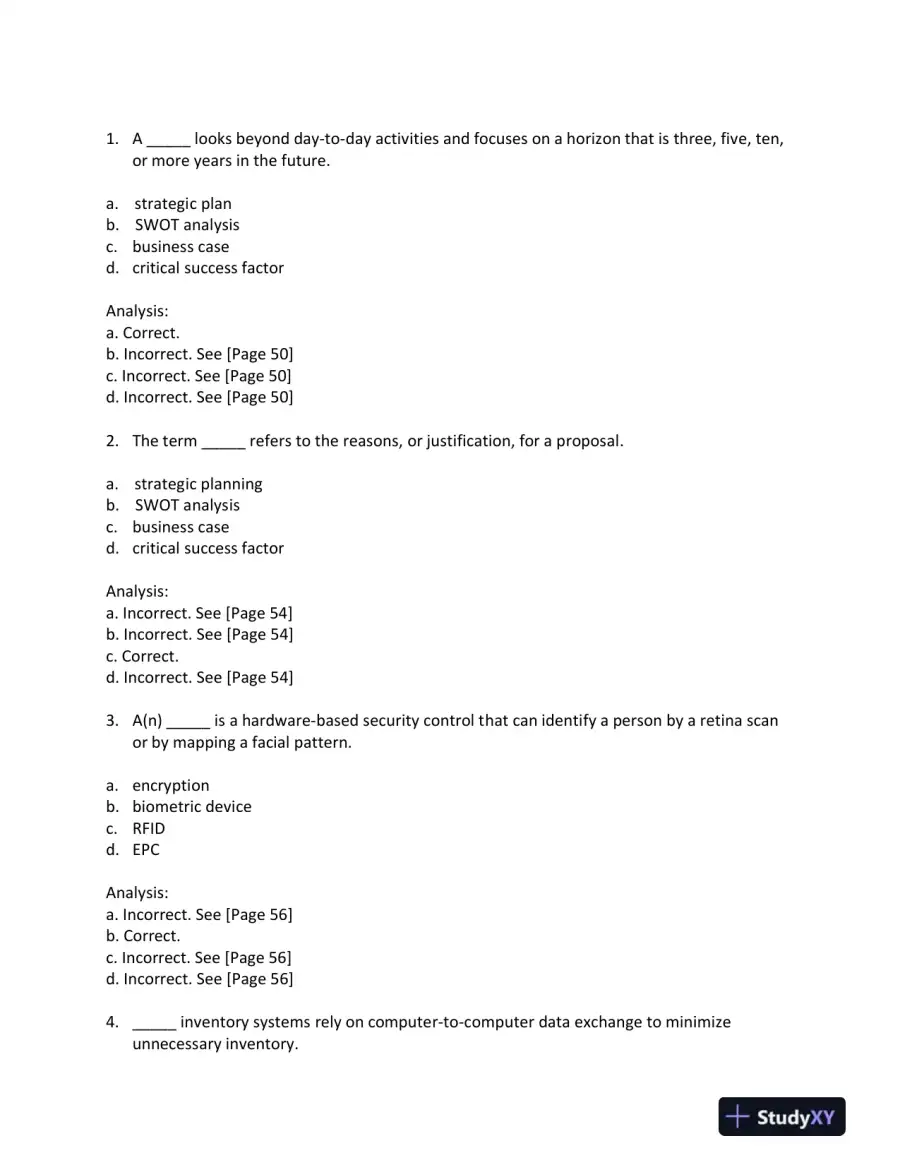 Systems Analysis And Desig, 10th Edition Test Bank, page 6