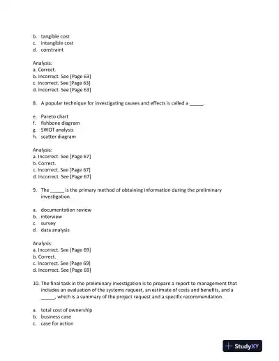 Systems Analysis And Desig, 10th Edition Test Bank - Page 8 preview image