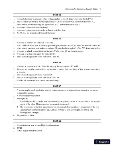 Solution Manual for Electronics for Electricians, 7th Edition - Page 10 preview image