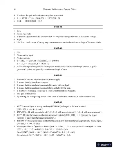 Solution Manual for Electronics for Electricians, 7th Edition - Page 11 preview image