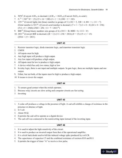 Solution Manual for Electronics for Electricians, 7th Edition - Page 12 preview image