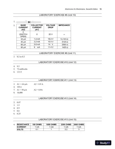 Solution Manual for Electronics for Electricians, 7th Edition - Page 16 preview image