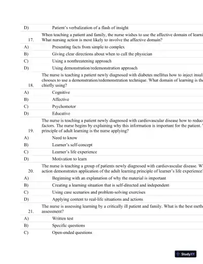 Test Bank For Critical Care Nursing: A Holistic Approach, 10th Edition - Page 24 preview image