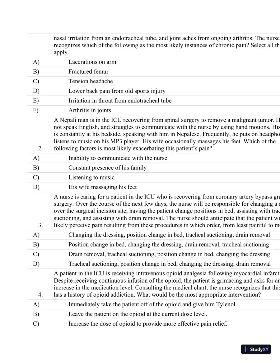 Test Bank For Critical Care Nursing: A Holistic Approach, 10th Edition, page 26