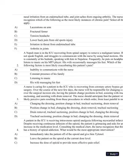 Test Bank For Critical Care Nursing: A Holistic Approach, 10th Edition - Page 26 preview image