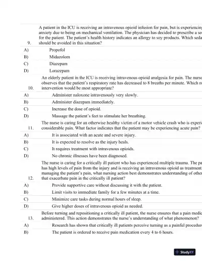 Test Bank For Critical Care Nursing: A Holistic Approach, 10th Edition - Page 28 preview image